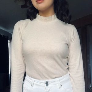 Oatmeal Vintage Mock Neck